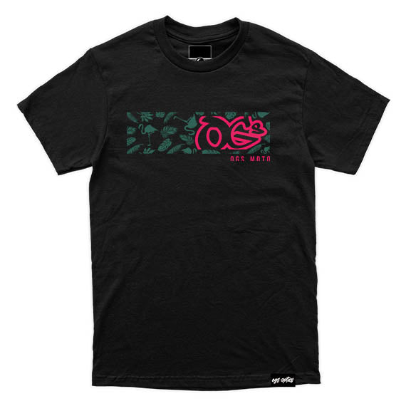 Flamingo (black) - Regular T-Shirt (200GSM)