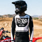 Motocross-Jersey Blackout getragen auf der Strecke
