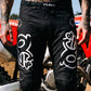 Motocross-Hose Blackout getragen auf der Strecke
